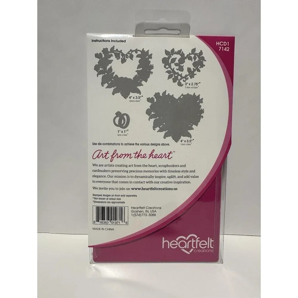 Heartfelt Creations Classic Wedding Roses – Cling Stamps & Craft Dies – Lot of 2